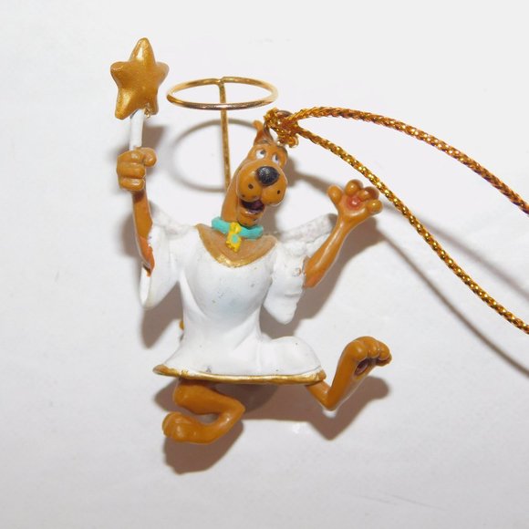 Vintage 2000 Scooby Doo Scooby as Angel Mini 1.75" Christmas Tree Ornament - Picture 1 of 4